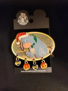 Disney Eeyore Christmas hat dangling ornaments LE pin - Picture 1 of 1