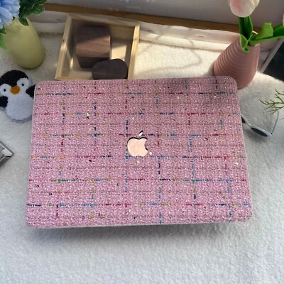 New Classic Tweed MacBook Case Soft Pink Cover Pro Air M5 M4 Max 14" 16" 2025 - Image 1 of 4