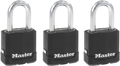 Black Magnum Keyed-Alike Padlocks with All-Weather Cover, Outdoor Lock for Fence - Image 1 of 4
