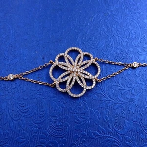 Vintage Mandala Flower of Life Bracelet, Anklet, Cuff, 925 Silver Estate Sale - Picture 1 of 2