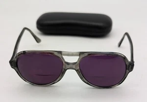 Titmus Z87 Gray Tortoise Shell Frame Aviator 1960s Safety Glasses Purple Lens  - Picture 1 of 12