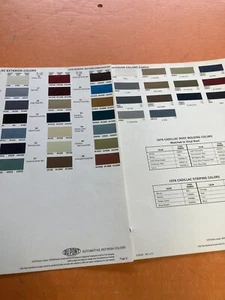 1976 CADILLAC AUTO DUPONT Exterior & INTERIOR Paint Chips - Imagen 1 de 1