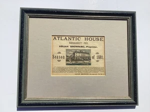 Narragansett Pier R.I. Atlantic House 1881 Advertising Opening - Picture 1 of 6