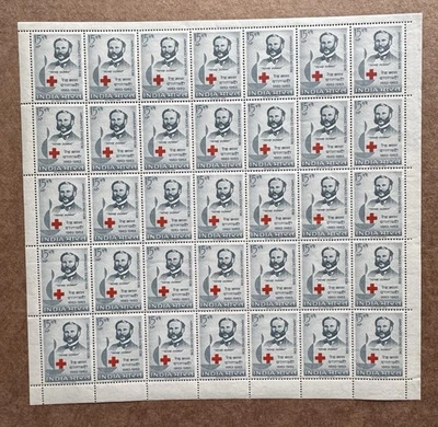 India 1963 Henri Dunant Stamp Sheet + Red Cross #SG467 +MNH +CV2009 =105GBP - Image 1 of 2