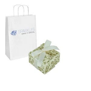 10 Ivory Small Ribbon Wedding Favor Gift Boxes Party Event Candy Box Free Ship - Picture 1 of 5