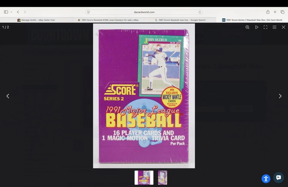 1991 Score Baseball - Pick Your Card - Ships Free - Image 1 of 1