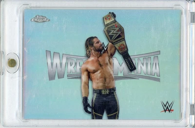 2025 TOPPS CHROME SETH "FREAKIN" ROLLINS #MNA-SR WRESTLEMANIA SP CASE HIT *READ* - Image 1 of 2