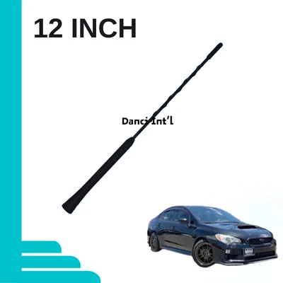Mástil de antena de repuesto negro corto de 12" AM/FM para SUBARU WRX 2012-2016 Foto 1 de 4