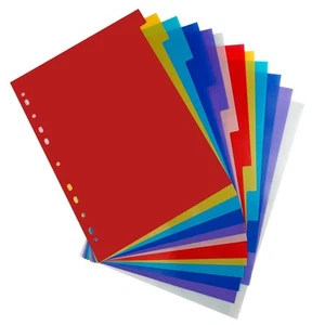 12 Tab Binder Dividers 3 Ring Plastic Binder Dividers with Tabs, Multicolor N... - Picture 1 of 6