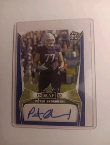 PETER SKORONSKI RC Autograph 2023 Leaf Draft Blue Auto Titans / Northwestern - Picture 1 of 2