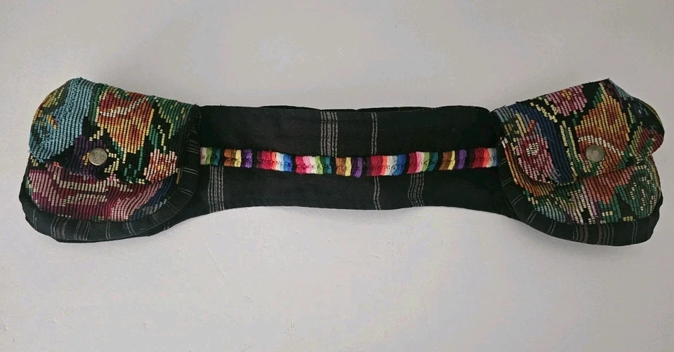Riñonera ajustable colorida tejida a mano Batik Boho hecha a mano Foto 1 de 4