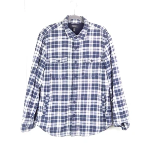 Nordstrom Shacket Mens SZ L Flannel Plaid Heavyweight Outdoors Workwear Utility - Picture 1 of 11