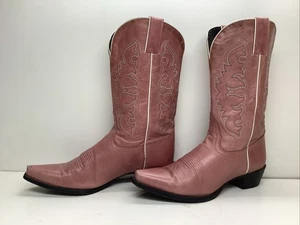 WOMENS TONY LAMA COBWOY DARK PINK BOOTS SIZE 7.5 B - Picture 1 of 10