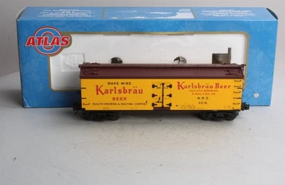 Atlas 8081-2 Karlsbrau Beer 40' Wood Reefer Car #3216 [3-Rail] LN/Box - Image 1 of 4