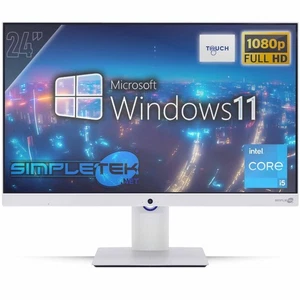 All In One 24" Touch I5 Ram 8Gb Ssd 480Gb Windows 11 Pro Computer Fhd Vesa - Picture 1 of 9