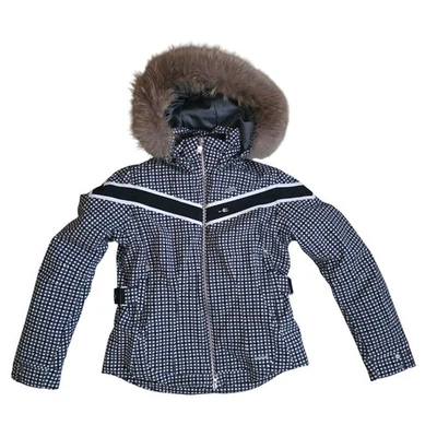 Chaqueta con capucha de esquí Goldwin Ski vintage a cuadros talla 6 Foto 1 de 4