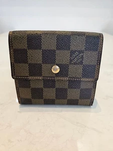 Cartera Louis Vuitton Damier de cuero con dos pliegues súper artículo de Japón - Imagen 1 de 12