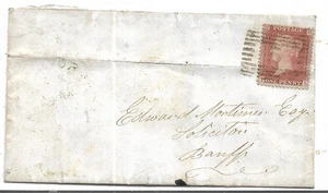 KÖNIGIN VICTORIA 1d ROT MIT SCHOTTISCHER ZIFFER 5 ABERCHIRDER 1856 MY REF 6333 - Bild 1 von 2