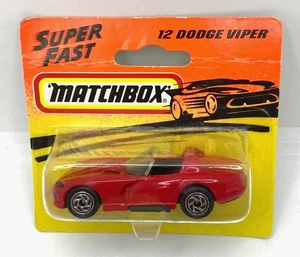 44131 MATCHBOX / SUPER FAST 1993 / #12 DODGE VIPER CONVERTIBLE ROUGE - Picture 1 of 1