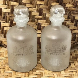 2 Target 2023 Frosted Glass Apothecary Glass Decanters Herbs Potions Halloween - Picture 1 of 16