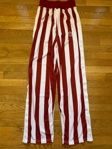 Taylor Indiana University IU Candy Stripe Tearaway Basketball Pants Size XS Cover