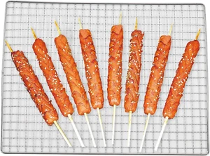 Barbecue Wire Mesh Stainless Steel BBQ Grate Grill Rack Baking Net Cooking Grid - Picture 1 of 12