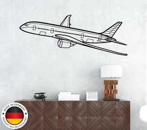 787 Angle Flugzeugsilhouette, Flugzeug-Metalldekor, Wandkunst aus Metall - Bild 1 von 8