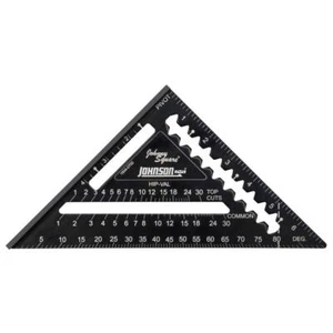 Johnson Hardware 1904-0700 7 in. Balsa cuadrada con acabado anodizado negro fácil de leer - Imagen 1 de 1