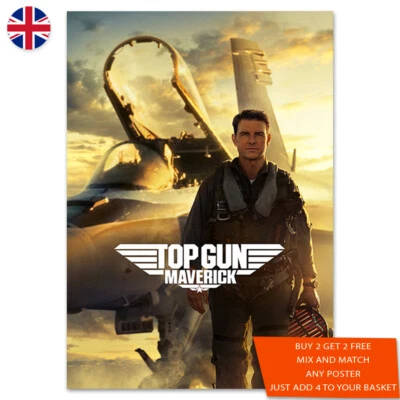 Top Gun Maverick Movie Poster Print A5 A4 A3 A2 A1 Maxi Wall Art - 2041