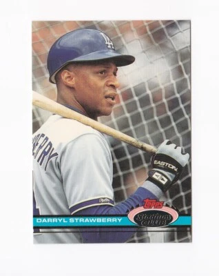1991 Stadium Club #301 Darryl Strawberry Los Angeles Dodgers - Image 1 of 2
