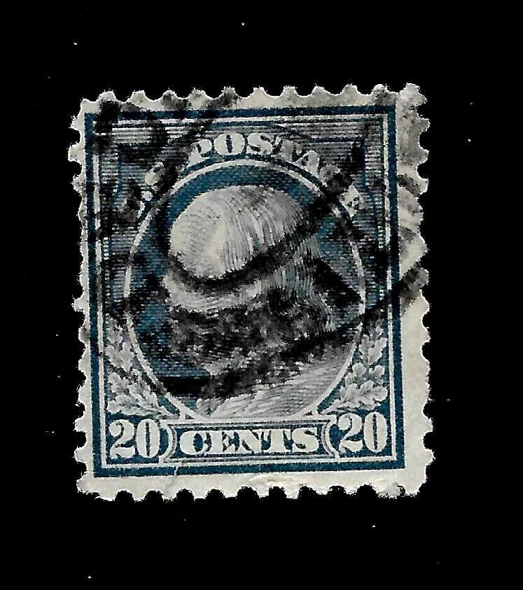  US 1917 Sc# 515 - 20 c  FRANKLIN  Used  - Fancy Cancel - Crisp Color - Image 1 of 1