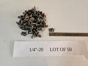 Steel Narrow Base Weld Nuts 1/4"-20, 3/4" Base Lgth 7/16" Barrel Hgth Lot Of 50 - Picture 1 of 8