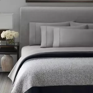 Member’s Mark Hotel Luxury Collection 700 TC Cotton Sheet Set Queen Soft Silver - Picture 1 of 6