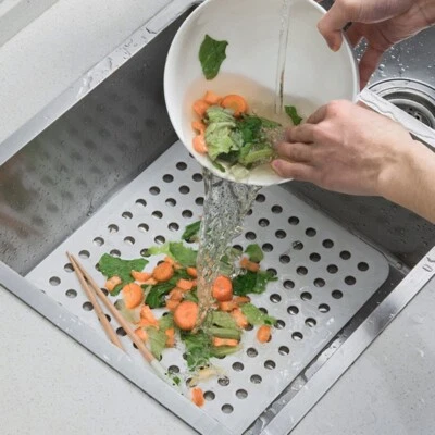 Sink Drain Mat Anti-blocking Sink Protector Quick Drying Mat Kitchen Accessories - Image 1 of 4