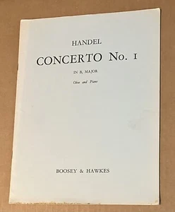Handel Concerto No. 1 in Bb Major for Oboe and Piano Boosey & Hawkes Sheet Music - Picture 1 of 7