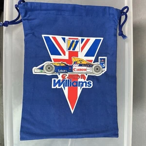 Williams Canon Grand Prix Formula 1 Racing Bag Blue Drawstring - Picture 1 of 5