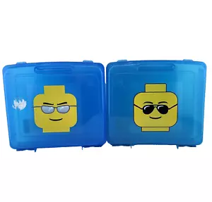 Lego Minifiguren Menge 2 blau 13" x 12" Aufbewahrung Projekt Tragetaschen - Bild 1 von 7