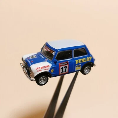 Hongwell 1/72 BLUE DUNLOP #17 MINI COOPER 1.5" mini boneco brinquedo modelo carro fundido - Imagem 1 de 4