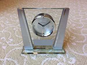 Danbury Things Remembered Fancy Modern Shelf Clock Quartz Glass NEW - Picture 1 of 4