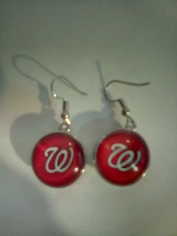 MLB Washington Nationals baseball sports dangle earrings baseball gift Cover