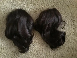 Black & Gold new old stock dark brown synthetic bun covers goth - Picture 1 of 5