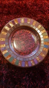 Candle Plate Large Glass Mosaic - Picture 1 of 1