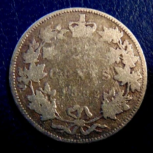1882 H CANADA silver quarter dollar twenty five 25 cents cent piece w - Picture 1 of 2
