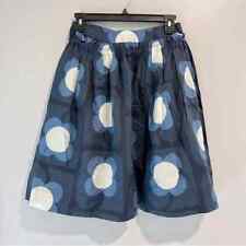 Orla Kiely Size S Women's Marine Floral Mod A Line Mini Skirt Retro Print Cotton