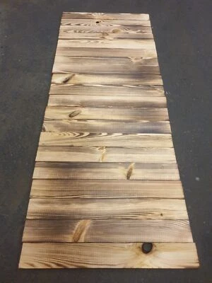 20 Stück neue geflammte Holz-bretter- Deko-Bastel-holz aus Nadelholz 50x6,5x1  - Bild 1 von 4