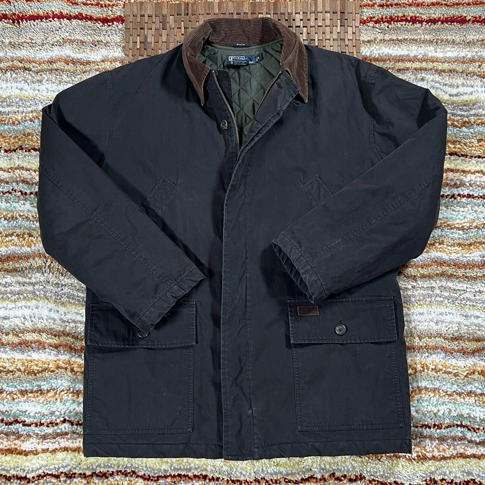 Chaqueta de Granero Polo Ralph Lauren Aislada De Colección Azul Marino Para Hombre Talla Mediana M Foto 1 de 4