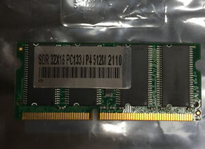 512MB SDR RAM 32X16 PC133 SO-DIMM pulled from Brother MFC-9840W Printer