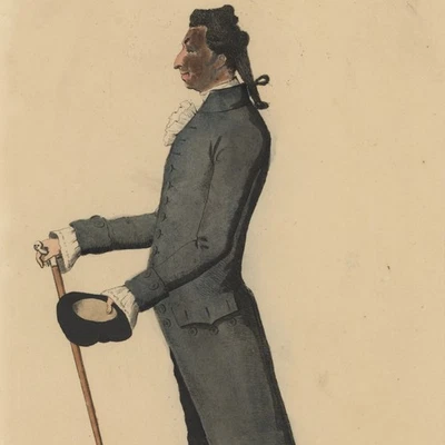 Wittich Nationaltheater Labes Doctor Staar Oper Kostüm kolor Radierung 1812 - Bild 1 von 3