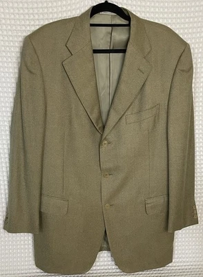 Blazer Ermenegildo Zegna Para Hombres 46R Verde 100% Cachemira Pura 3 Botones Abrigo Deportivo Foto 1 de 4