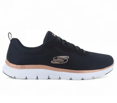 Skechers flex Appeal 4.0 Brilliant View - Women Sneaker Black 149303 Shoes New - Image 1 of 4